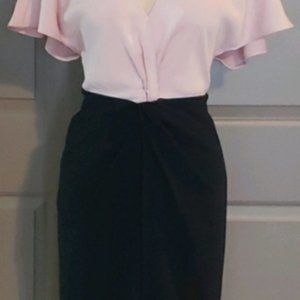 Ted Baker Navy pink Pencil dress Sz 2 (US 4/6) NWT (Ted Size 2)